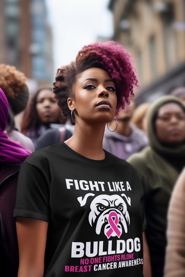 Bulldogs Breast Cancer Awareness Unisex Tee