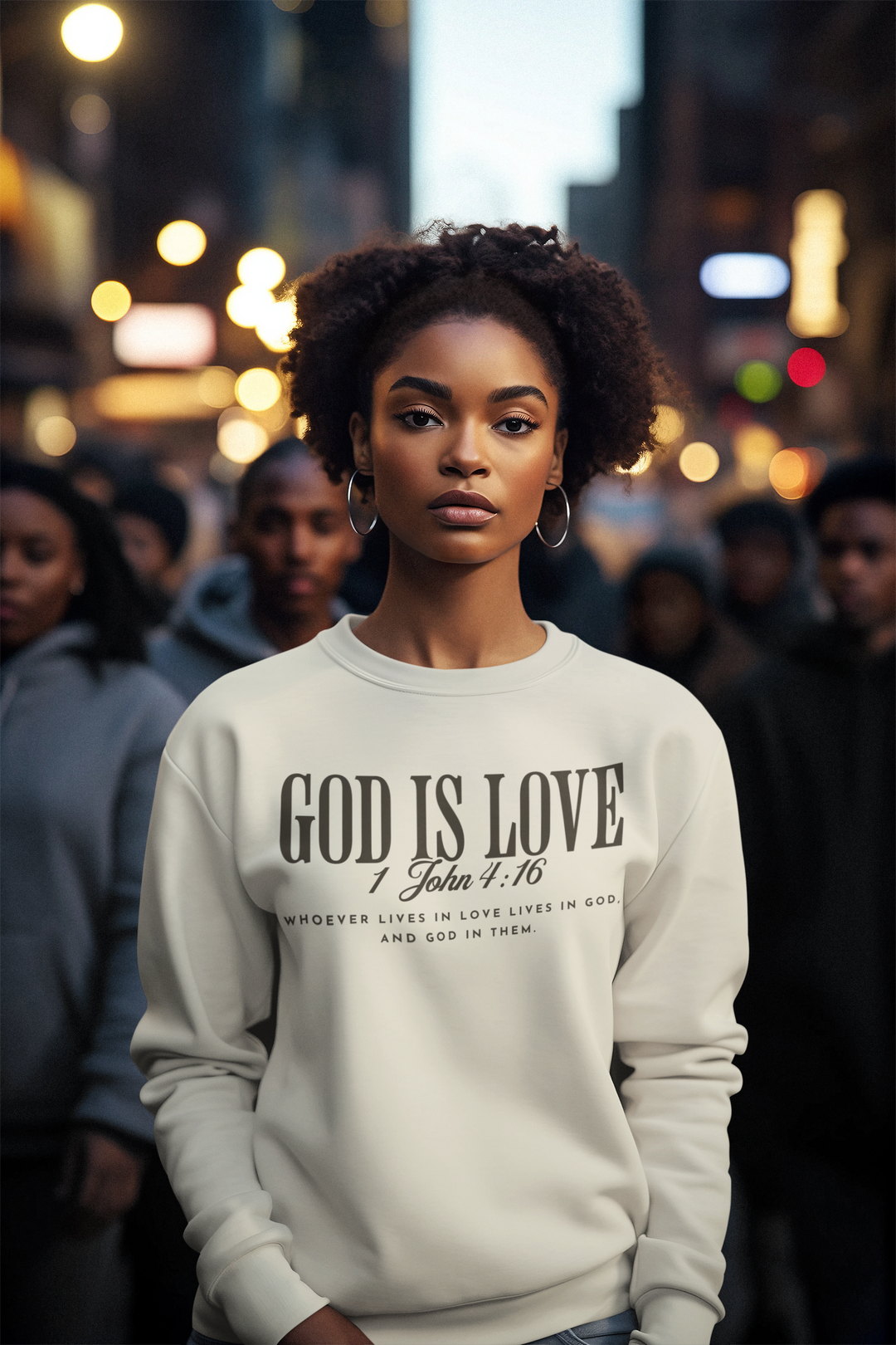 God is Love Scripture Women's Sweatshirt