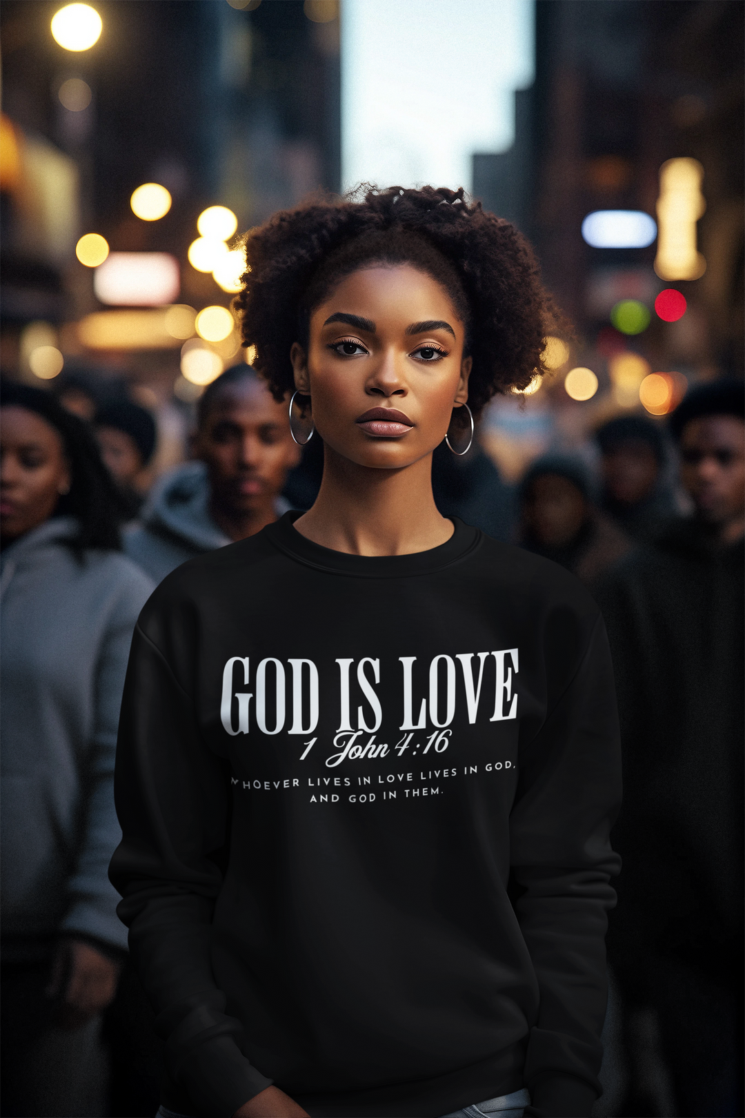 God is Love Scripture Women's Sweatshirt