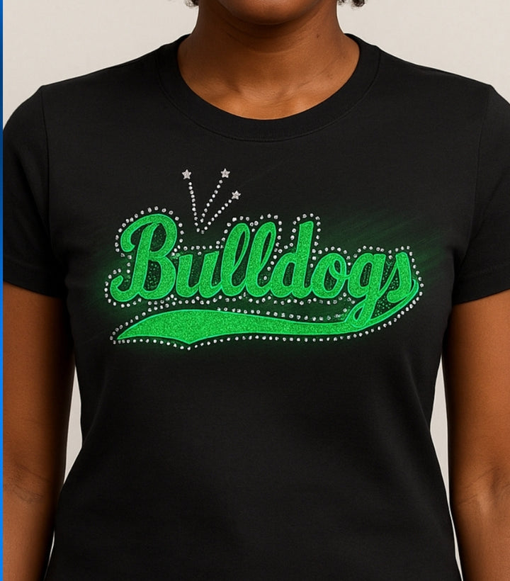 Bulldogs Sequin Bling Unisex Tee