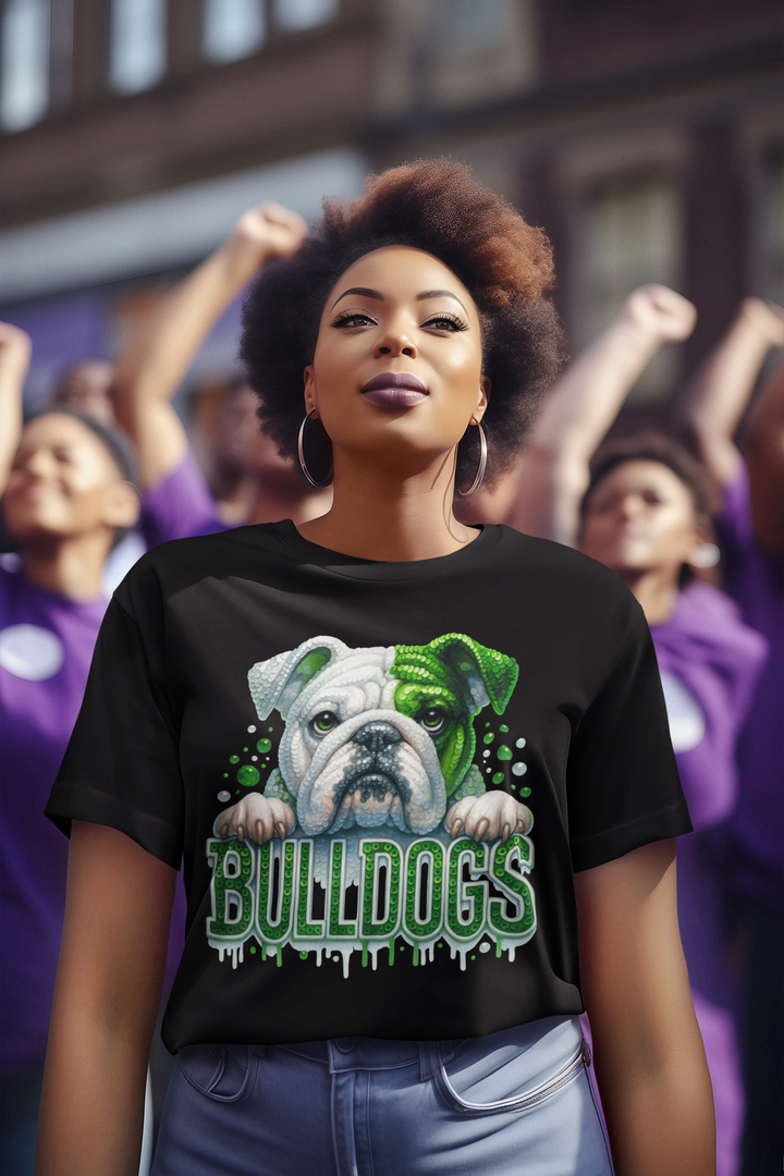 Bulldog Faux Sequin Women's Tee