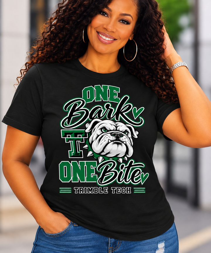 One Bark One Bite White Bulldog