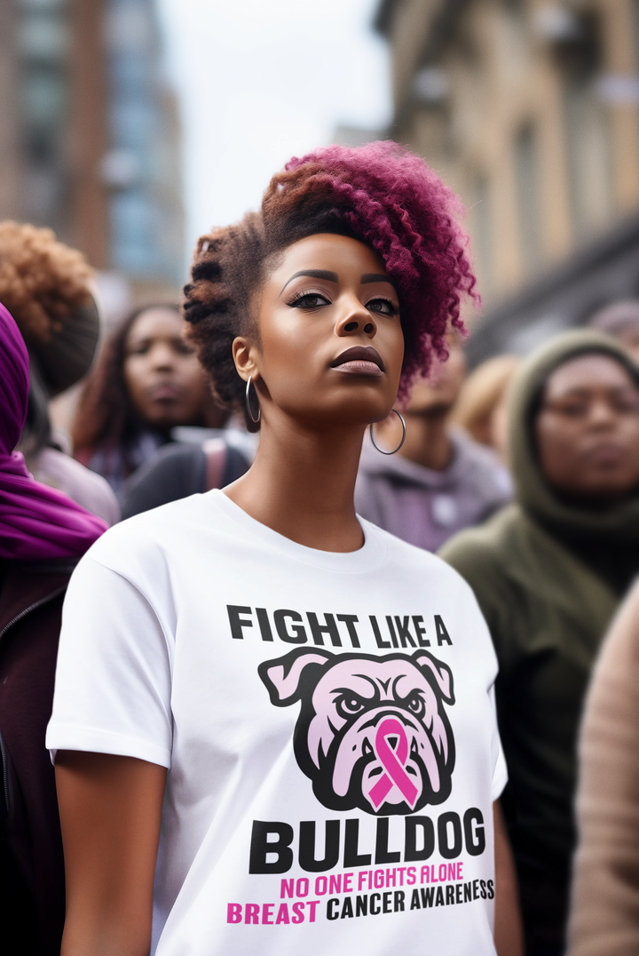 Bulldogs Breast Cancer Awareness Unisex Tee
